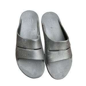 OOFOS Black mens slides size 13